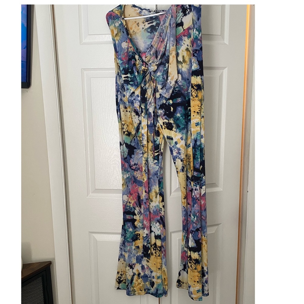 Paint The Path Halter Jumpsuit - Fashion Nova Curve (1X) - Picture 3 of 3